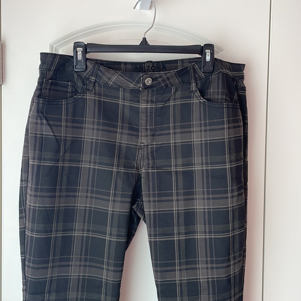 Arizona Black & Brown Plaid Skinny Jeans Size 17 - Picture 9 of 10